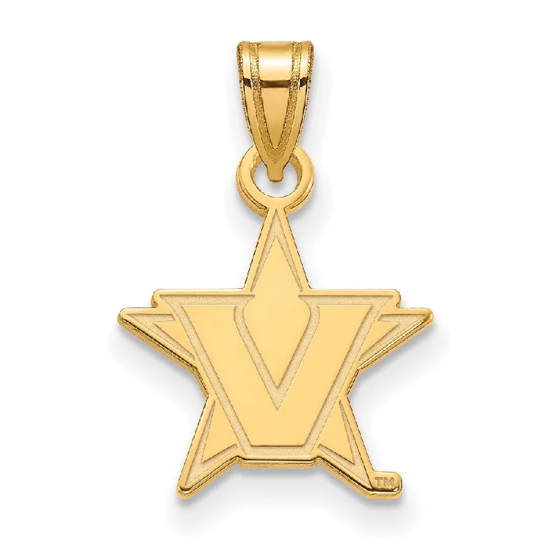 Shop Handcrafted Jewelry At Special Promotional Rates 10k Yellow Gold Vanderbilt U. Small Pendant