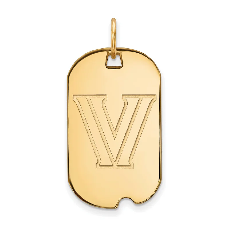 Seasonal Jewelry Deals – Elevate Your Style 10k Yellow Gold Villanova U. Logo Dog Tag Pendant Seasonal Jewelry Deals – Elevate Your Style 10k Yellow Gold Villanova U. Logo Dog Tag Pendant