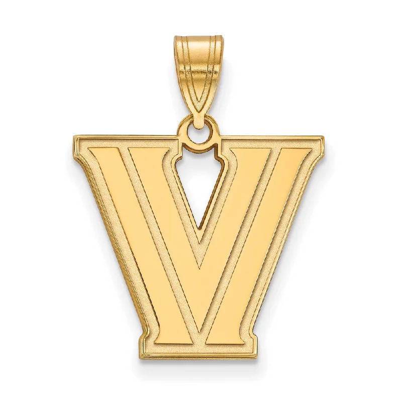Elegant Jewelry Styles At Budget-Friendly Prices 10k Yellow Gold Villanova U. Medium Logo Pendant