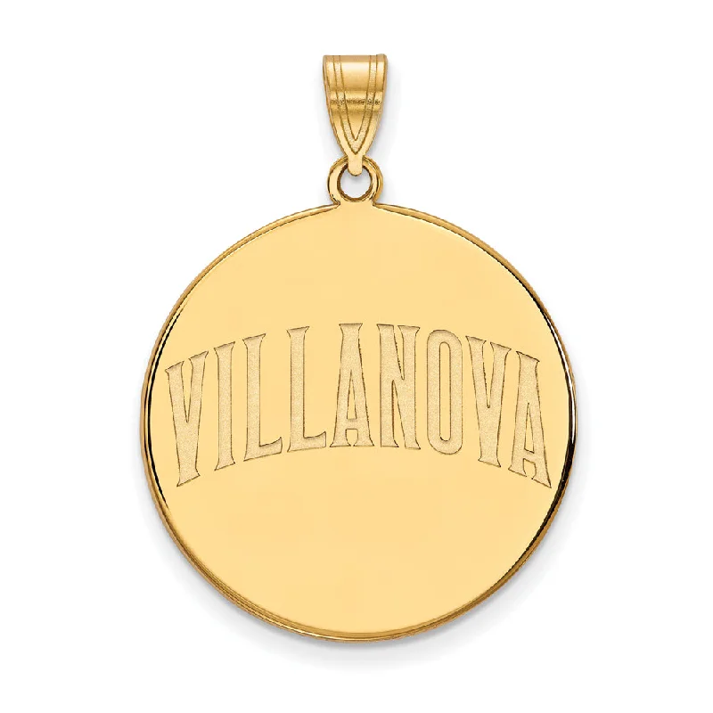 Get Ready To Sparkle – Special Jewelry Discounts 10k Yellow Gold Villanova U. XL Script Disc Pendant