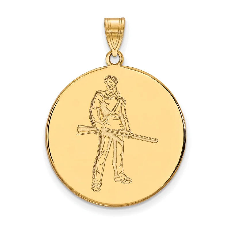 Trending Jewelry Now At Unbeatable Prices 10k Yellow Gold West Virginia U. XL Mascot Disc Pendant