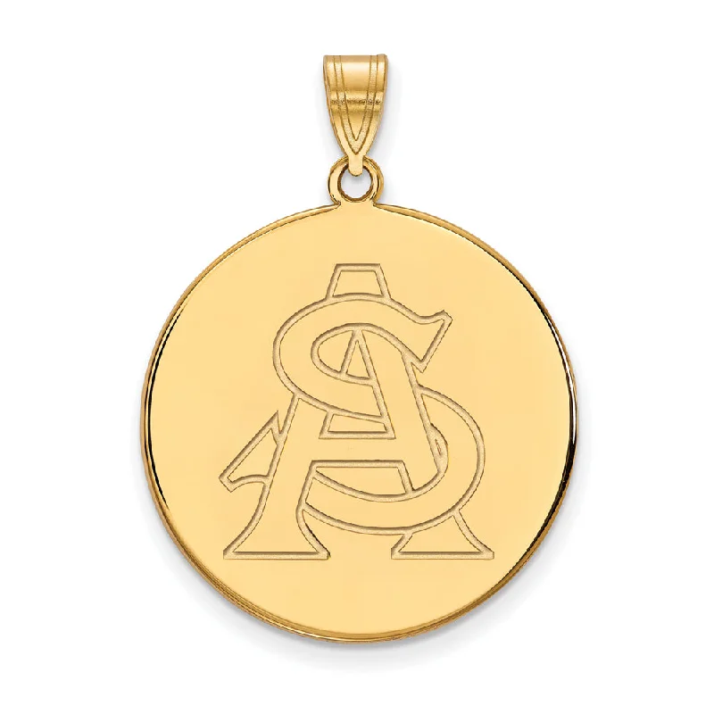 Jewelry Flash Sale – Stylish Designs At Unbeatable Rates 14k Gold Plated Silver Arizona State XL Disc Pendant Jewelry Flash Sale – Stylish Designs At Unbeatable Rates 14k Gold Plated Silver Arizona State XL Disc Pendant