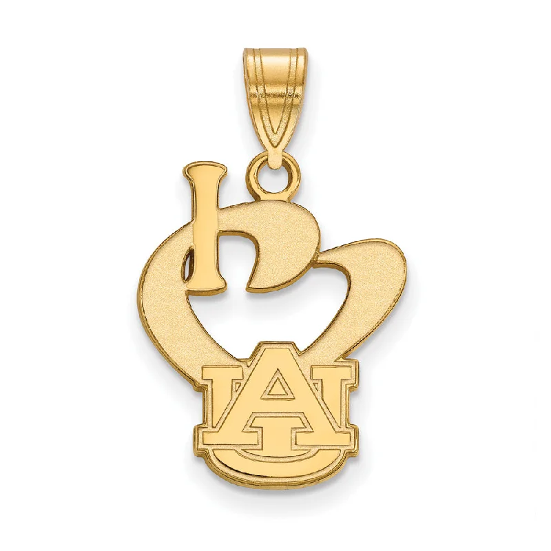 Discounted Luxury Jewelry – Shine Without The Splurge 14k Gold Plated Silver Auburn U Large I Love Logo Pendant Discounted Luxury Jewelry – Shine Without The Splurge 14k Gold Plated Silver Auburn U Large I Love Logo Pendant
