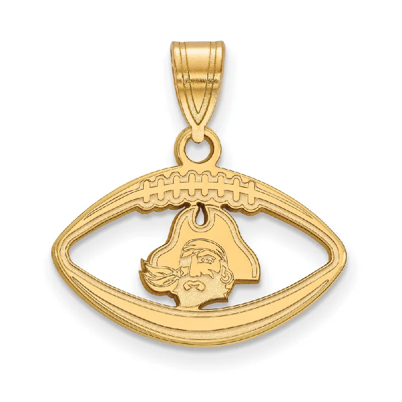 Elegant Rose Gold Jewelry For A Stylish Touch 14k Gold Plated Silver East Carolina U Football Pendant