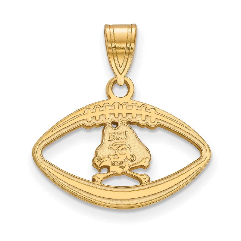 Limited-Time Offer On Elegant Jewelry Pieces 14k Gold Plated Silver East Carolina U Mascot Football Pendant Limited-Time Offer On Elegant Jewelry Pieces 14k Gold Plated Silver East Carolina U Mascot Football Pendant