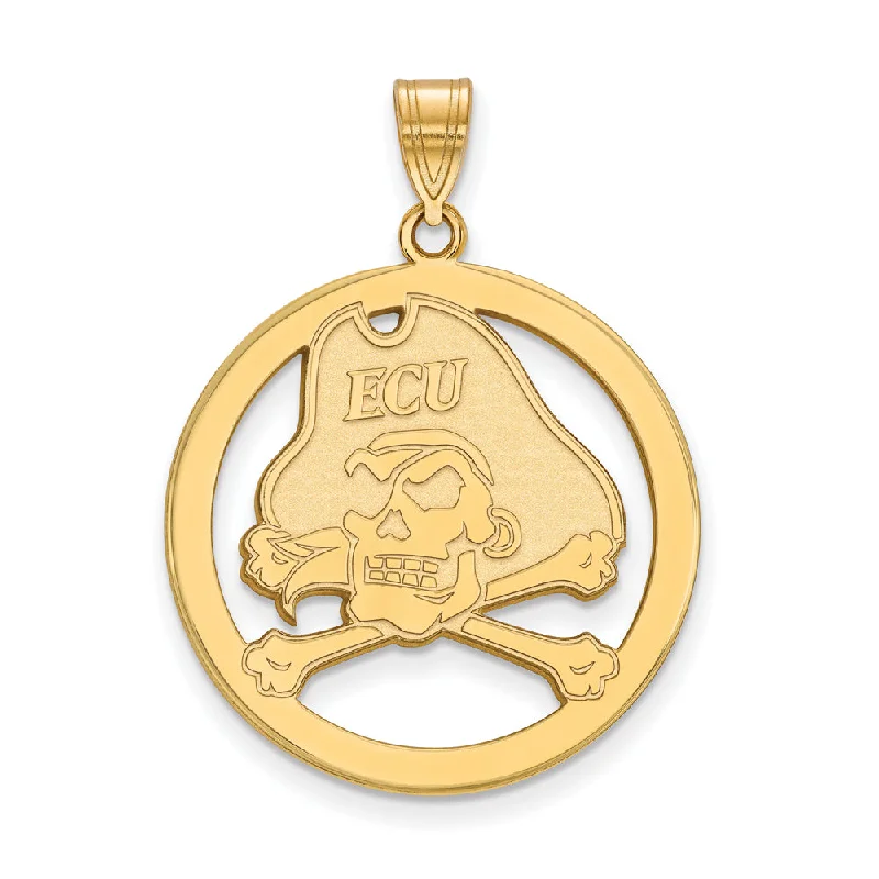 Exclusive Jewelry Sale – Sparkle For Less 14k Gold Plated Silver East Carolina U XL Circle Pendant Exclusive Jewelry Sale – Sparkle For Less 14k Gold Plated Silver East Carolina U XL Circle Pendant