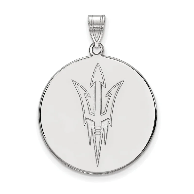 Buy More, Save More On Stunning Jewelry Pieces 14k White Gold Arizona State XL Logo Disc Pendant Buy More, Save More On Stunning Jewelry Pieces 14k White Gold Arizona State XL Logo Disc Pendant
