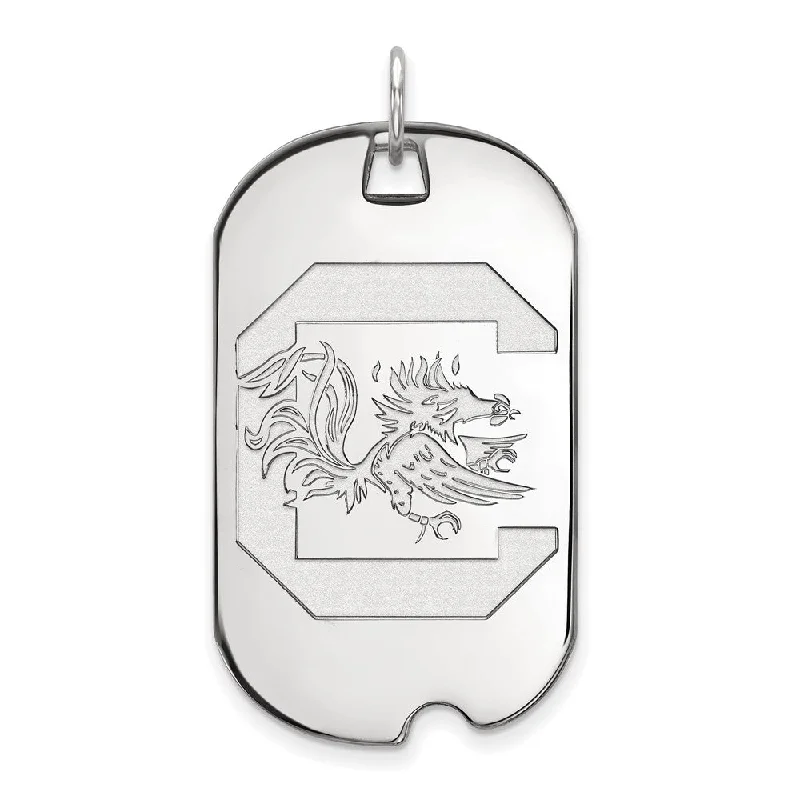 Handcrafted Jewelry Sale – Unique Designs At Low Prices 14k White Gold South Carolina Large Dog Tag Pendant Handcrafted Jewelry Sale – Unique Designs At Low Prices 14k White Gold South Carolina Large Dog Tag Pendant