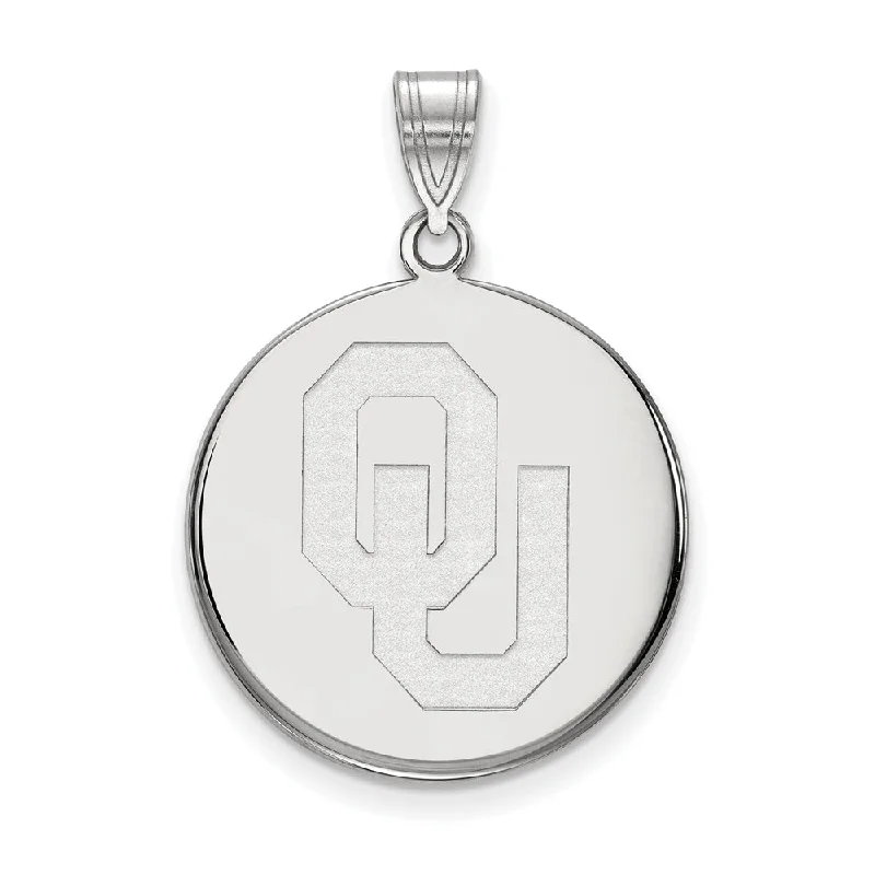 Exclusive Jewelry Discounts – Shop Now For Savings 14k White Gold U. of Oklahoma Large 'OU' Disc Pendant Exclusive Jewelry Discounts – Shop Now For Savings 14k White Gold U. of Oklahoma Large 'OU' Disc Pendant