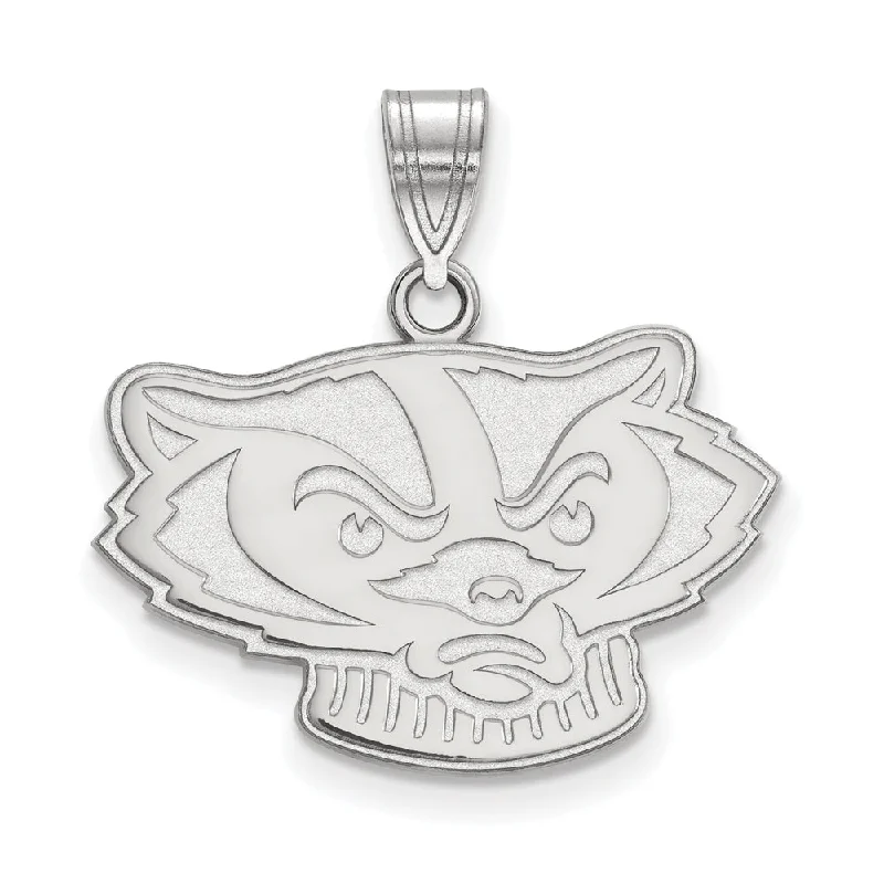 Get The Jewelry You Love At A Price You Love 14k White Gold U. of Wisconsin Medium Mascot Pendant