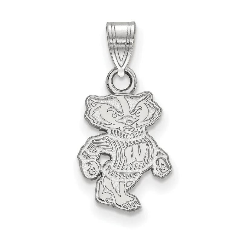 The Perfect Jewelry Piece At The Perfect Price 14k White Gold U. of Wisconsin Small Badgers Pendant The Perfect Jewelry Piece At The Perfect Price 14k White Gold U. of Wisconsin Small Badgers Pendant