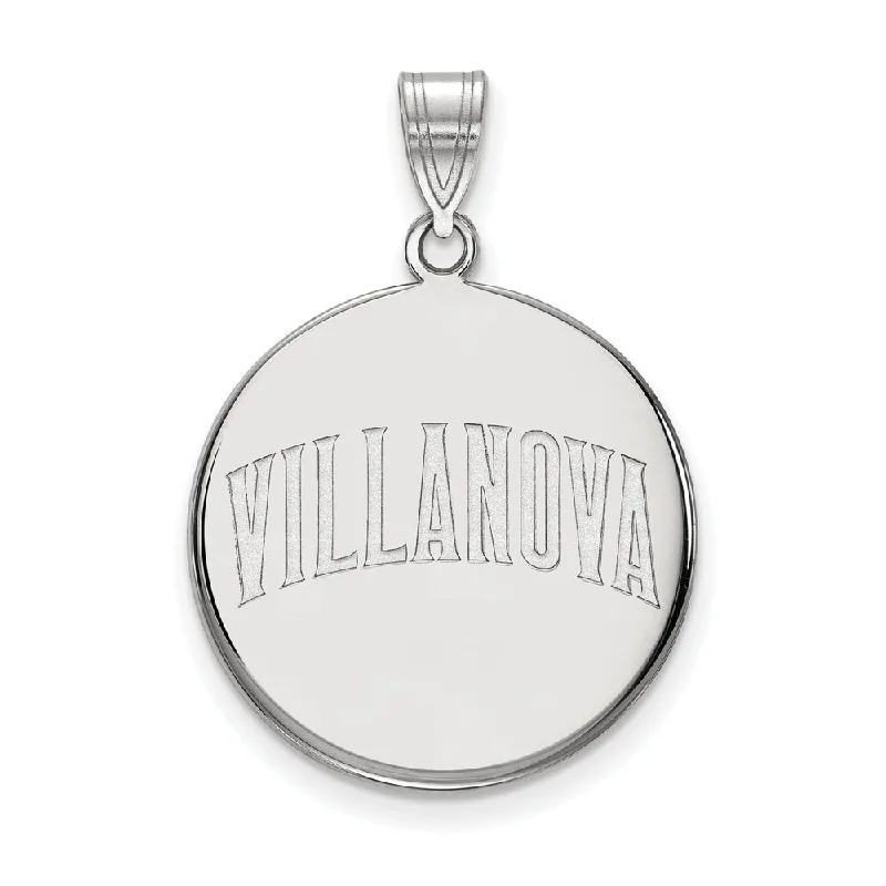 Flash Sale On Stunning Jewelry – Don't Miss Out 14k White Gold Villanova U. Large Script Disc Pendant Flash Sale On Stunning Jewelry – Don't Miss Out 14k White Gold Villanova U. Large Script Disc Pendant