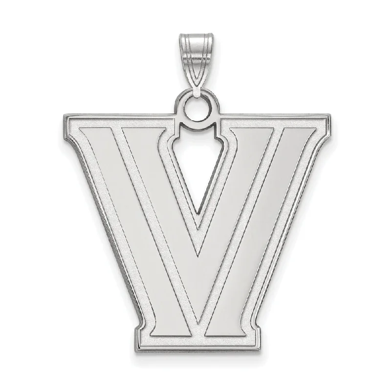 Unique Jewelry For Less – Shop The Sale Now 14k White Gold Villanova U. XL Logo Pendant