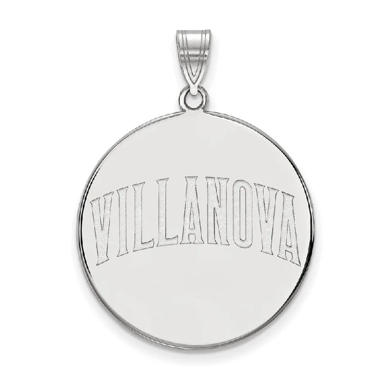 Fine Jewelry, Limited-Time Offers Available 14k White Gold Villanova U. XL Script Disc Pendant Fine Jewelry, Limited-Time Offers Available 14k White Gold Villanova U. XL Script Disc Pendant