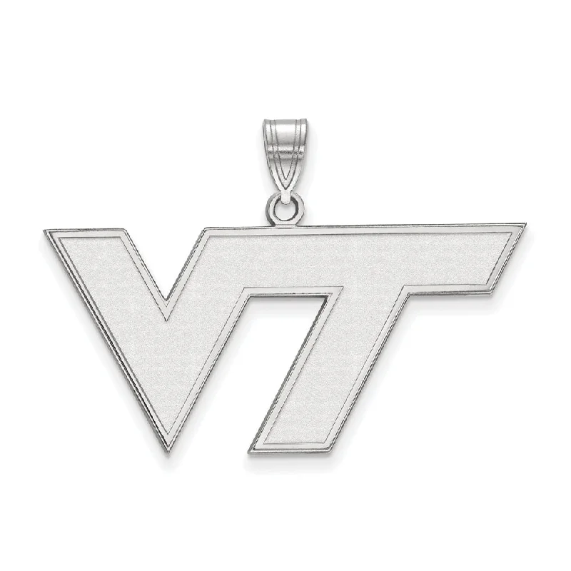 Luxury Jewelry At Unbeatable Discounts 14k White Gold Virginia Tech Large Logo Pendant Luxury Jewelry At Unbeatable Discounts 14k White Gold Virginia Tech Large Logo Pendant