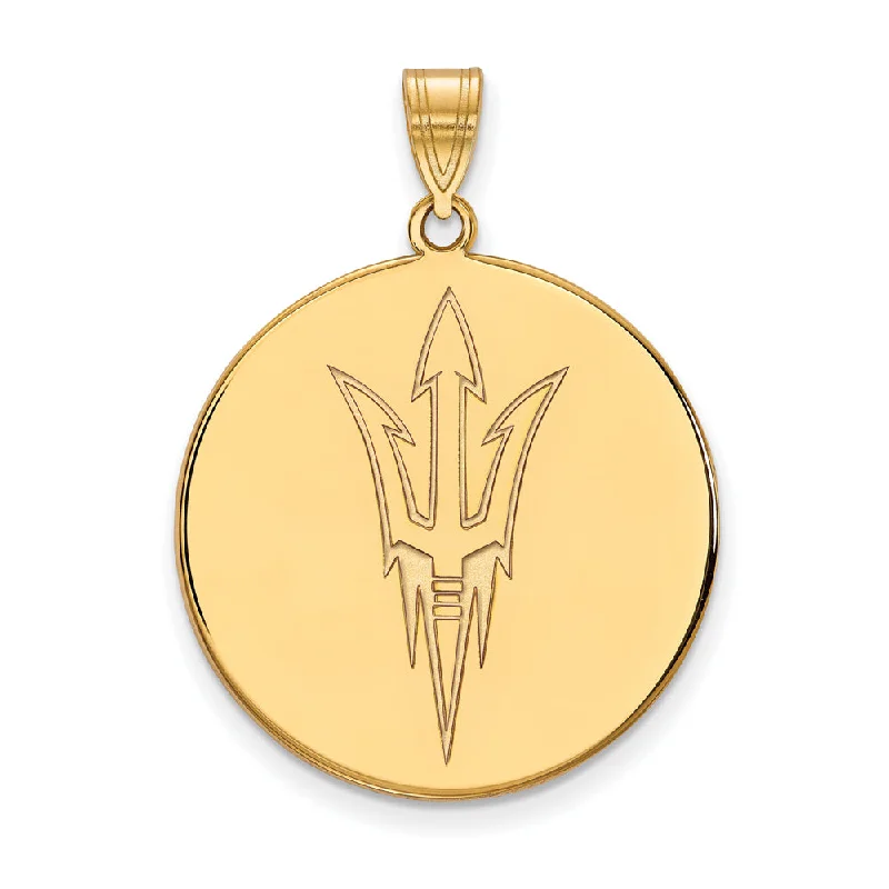 Shop Modern Jewelry Collections With Exclusive Discounts 14k Yellow Gold Arizona State XL Logo Disc Pendant Shop Modern Jewelry Collections With Exclusive Discounts 14k Yellow Gold Arizona State XL Logo Disc Pendant