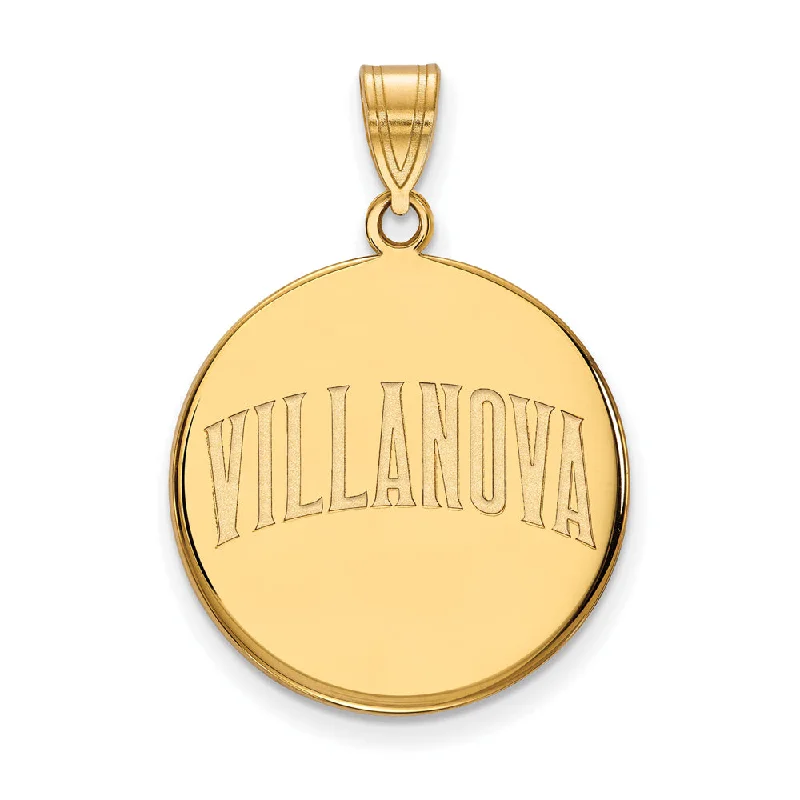 Limited-Stock Jewelry Sale – Once It's Gone, It's Gone 14k Yellow Gold Villanova U. Large Script Disc Pendant Limited-Stock Jewelry Sale – Once It's Gone, It's Gone 14k Yellow Gold Villanova U. Large Script Disc Pendant