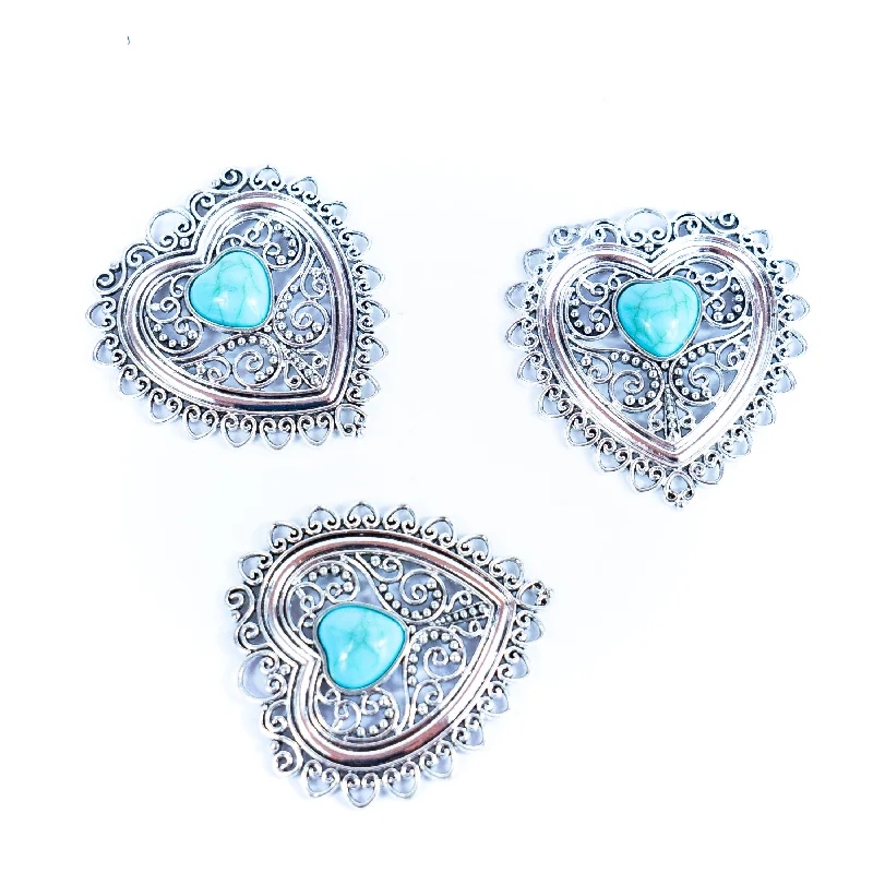 Get The Best Deals On Timeless Jewelry Pieces 3pcs antique silver An alloy tag with a heart shape inlaid with shells or turquoise in the middle jewelry finding suppliers D-3-550 Get The Best Deals On Timeless Jewelry Pieces 3pcs antique silver An alloy tag with a heart shape inlaid with shells or turquoise in the middle jewelry finding suppliers D-3-550