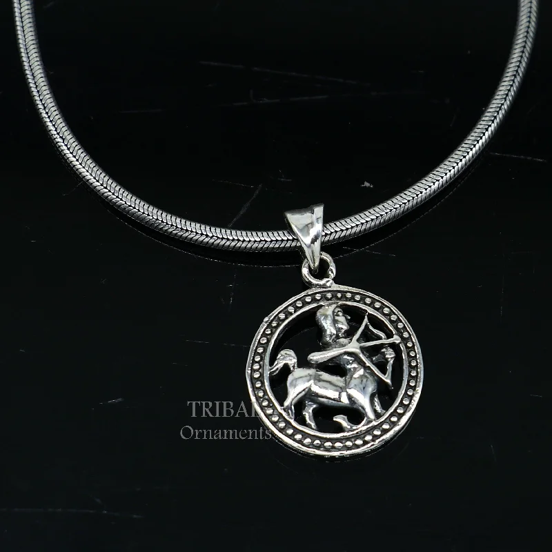 Shine In Style – Shop Jewelry Discounts Today 925 sterling silver amazing horoscope zodiac sign or symbol Sagittarius pendant unique Dhanu Rashi symbol pendant best ethnic jewelry nsp571