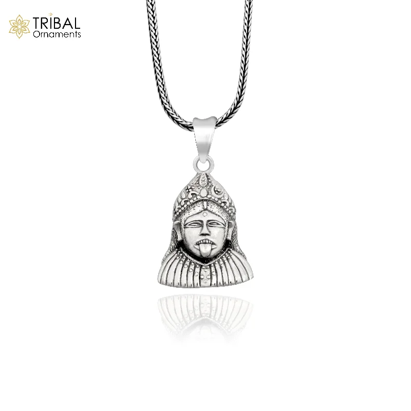 Exclusive Jewelry Sale – Limited-Time Discounts 925 sterling silver blessing Goddess Kalika maa/ Kali ma pendant, amazing unisex mahakali pendant jewelry tribal jewelry ssp1565