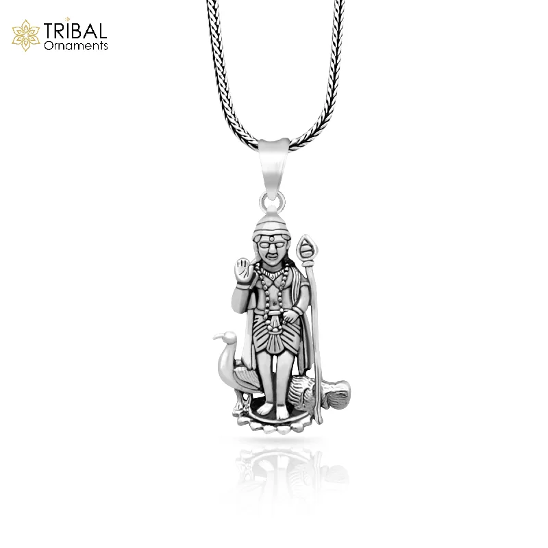 Huge Savings On Premium Jewelry Styles 925 sterling silver Divine lord murugan KARTHIKEYA pendant, excellent vintage designer silver handmade elegant pendant jewelry ssp1614