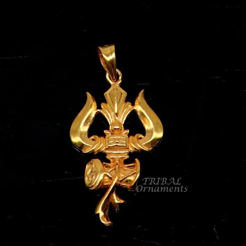 Trending Jewelry Styles Now At Limited-Time Discounts 925 sterling silver Gold polished idol Lord Shiva trident pendant, amazing vintage design gifting pendant customized god jewelry ssp541 Trending Jewelry Styles Now At Limited-Time Discounts 925 sterling silver Gold polished idol Lord Shiva trident pendant, amazing vintage design gifting pendant customized god jewelry ssp541