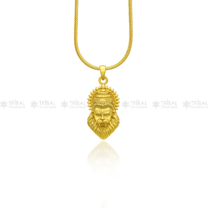 Premium Jewelry Now Available At Special Discounts 925 sterling silver gold polished Lord Vishnu Narsimha divine pendant nsp914 Premium Jewelry Now Available At Special Discounts 925 sterling silver gold polished Lord Vishnu Narsimha divine pendant nsp914