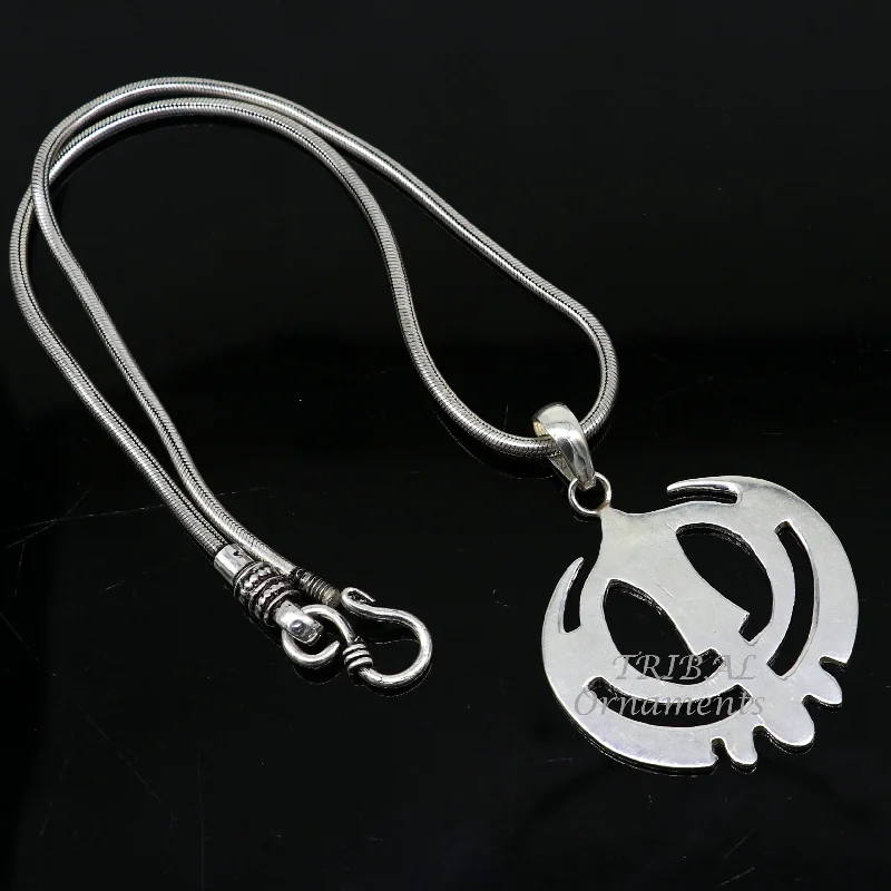 Best Jewelry Sale Prices – Limited-Time Offer 925 sterling silver handmade design holy khalsa Waheguru pendant, sikha Sardar symbol pendant, best blessing pendant from india nsp509 Best Jewelry Sale Prices – Limited-Time Offer 925 sterling silver handmade design holy khalsa Waheguru pendant, sikha Sardar symbol pendant, best blessing pendant from india nsp509