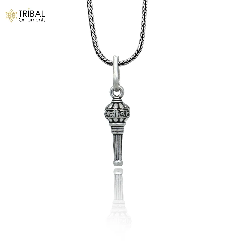 Chic, Trendy, And Affordable Jewelry Sale 925 sterling silver handmade Lord hanuman mace gota/gada sakha design stylish pendant nsp994 Chic, Trendy, And Affordable Jewelry Sale 925 sterling silver handmade Lord hanuman mace gota/gada sakha design stylish pendant nsp994