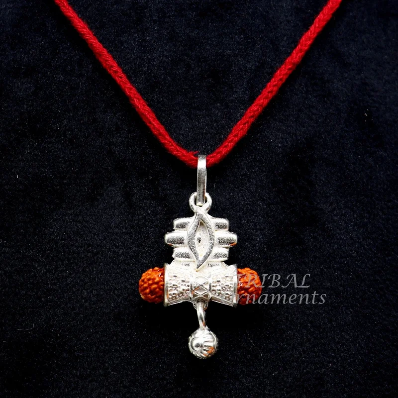 Grab Your Favorite Jewelry At The Lowest Prices 925 sterling silver handmade lord shiva pendant amazing damaru style rudraksha pendant for unisex best gifting jewelry from india nsp549 Grab Your Favorite Jewelry At The Lowest Prices 925 sterling silver handmade lord shiva pendant amazing damaru style rudraksha pendant for unisex best gifting jewelry from india nsp549