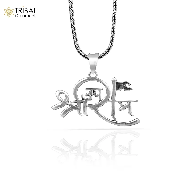 Exclusive Jewelry Sale – Limited-Time Discounts 925 Sterling silver handmade  unique design Lord jai shree ram pendant nsp875