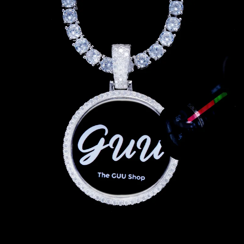 Shop Elegant Jewelry At Unbeatable Prices 925S & VVS Moissanite 3D Circle Custom Picture Pendant