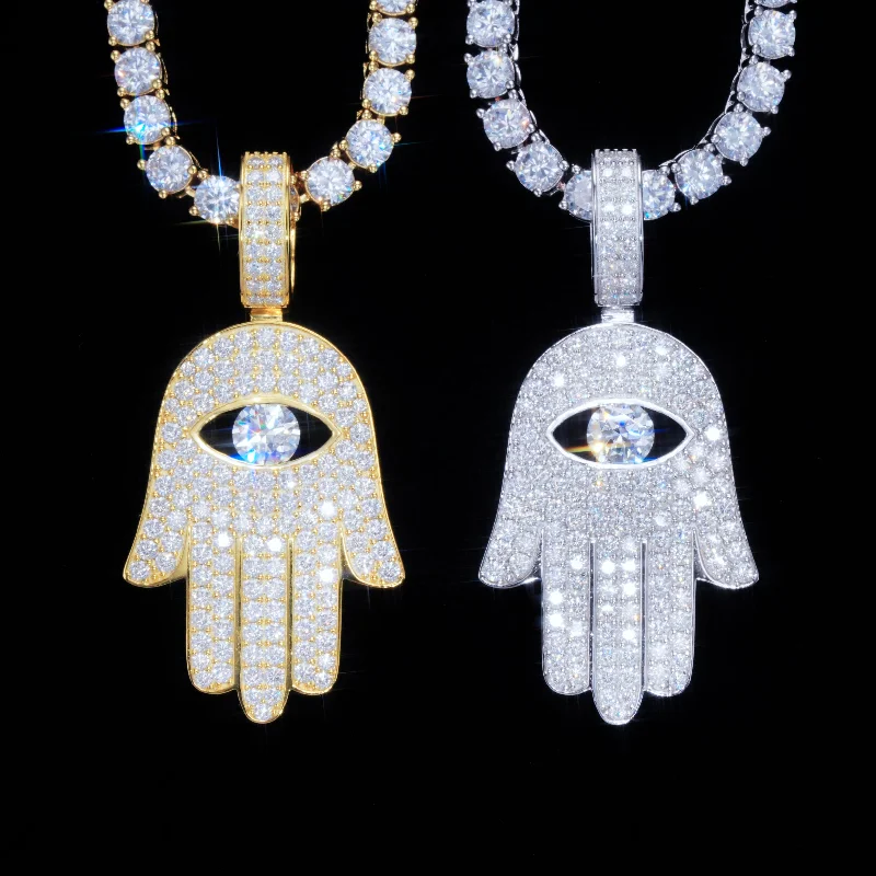 Luxury Meets Affordability – Jewelry Sale Live Now 925S & VVS Moissanite Hamsa Necklace