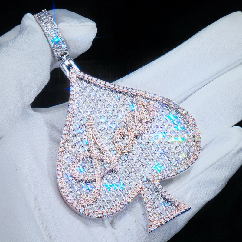 Breathtaking Jewelry, Breathtaking Prices ACE Spade Baguette Iced Necklace
