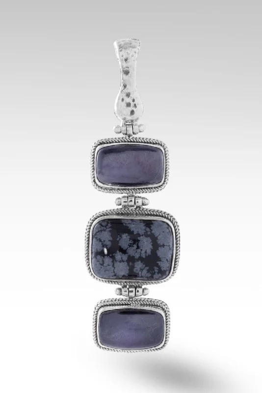 High-End Jewelry, Now More Affordable Than Ever Be Content Pendant™ in Snowflake Obsidian High-End Jewelry, Now More Affordable Than Ever Be Content Pendant™ in Snowflake Obsidian