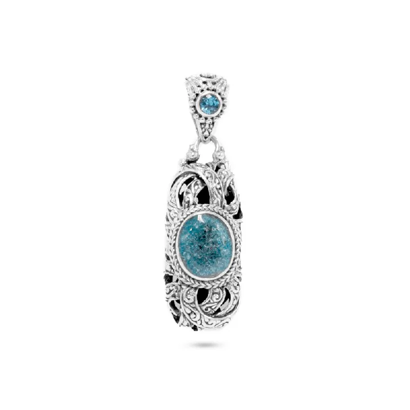 Big Discounts On Elegant Jewelry Collections Blue Quartz & Swiss Blue Topaz Pendant™ Big Discounts On Elegant Jewelry Collections Blue Quartz & Swiss Blue Topaz Pendant™