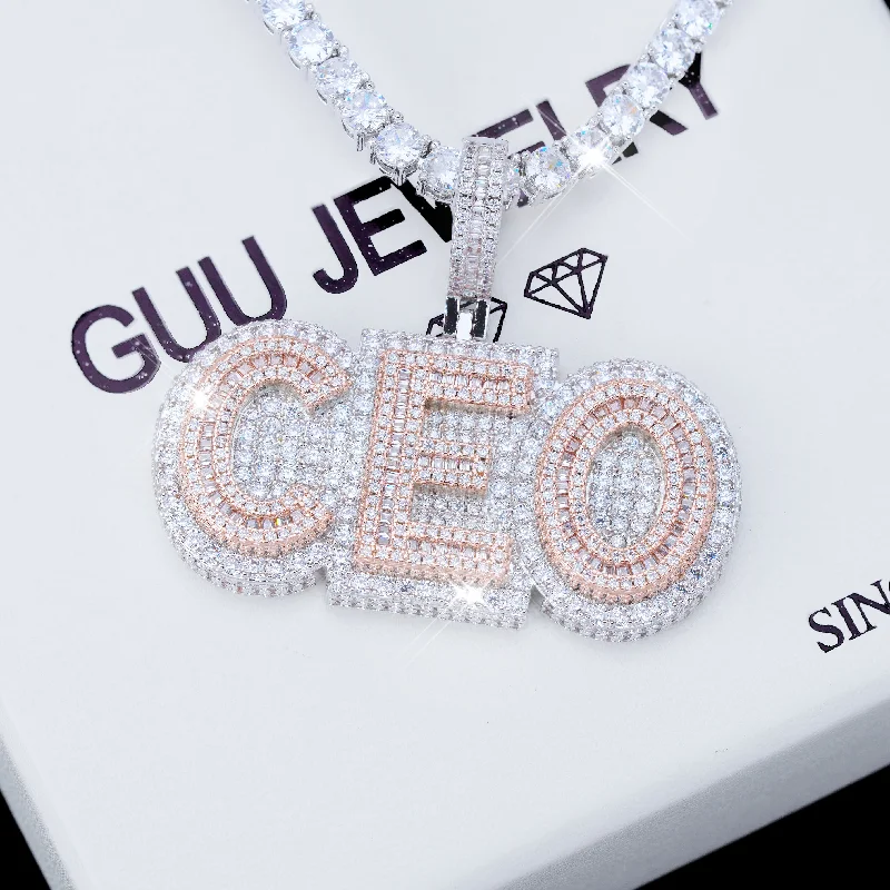 Special Offers On Handcrafted And Designer Jewelry CEO Two Layer Baguette Iced Necklace