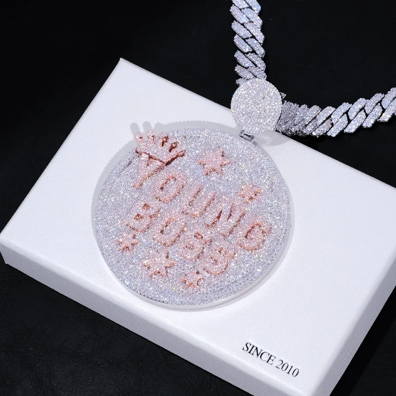 Exclusive Gemstone Jewelry At Special Prices CUSTOM LETTER NECKLACE 3D BIG CROWN DISC Exclusive Gemstone Jewelry At Special Prices CUSTOM LETTER NECKLACE 3D BIG CROWN DISC