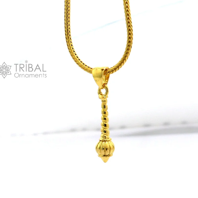 Bestselling Jewelry Now On Sale – Elevate Your Look 925 sterling silver or gold polished handmade Lord hanuman mace bgota/gada sakha design stylish pendant nsp885 Bestselling Jewelry Now On Sale – Elevate Your Look 925 sterling silver or gold polished handmade Lord hanuman mace bgota/gada sakha design stylish pendant nsp885