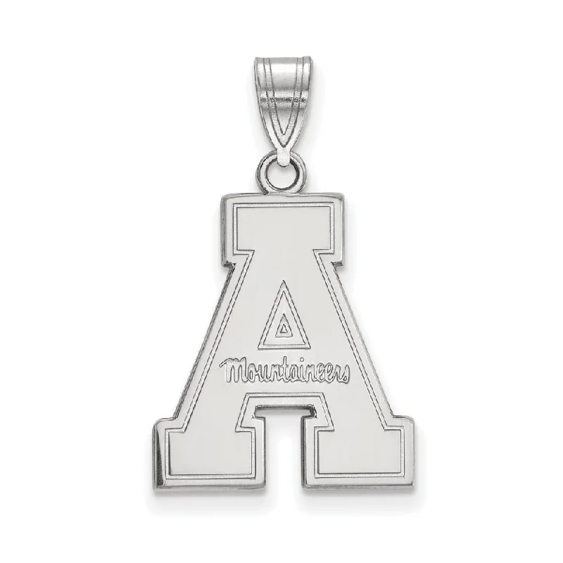 Shop Dazzling Jewelry At The Best Prices 10k White Gold Appalachian State Large 'A' Pendant