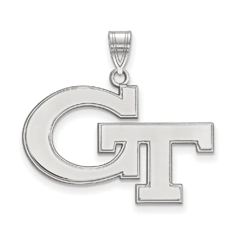 Handcrafted Jewelry Sale – Unique Designs At Low Prices 10k White Gold Georgia Technology Large 'GT' Pendant Handcrafted Jewelry Sale – Unique Designs At Low Prices 10k White Gold Georgia Technology Large 'GT' Pendant