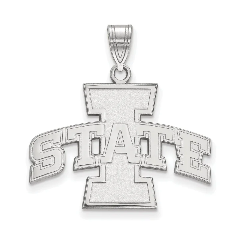 Huge Savings On Timeless Jewelry Collections 10k White Gold Iowa State Large 'I STATE' Pendant Huge Savings On Timeless Jewelry Collections 10k White Gold Iowa State Large 'I STATE' Pendant