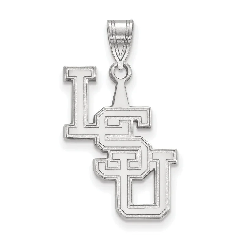 Luxury Jewelry Now At Special Promotional Rates 10k White Gold Louisiana State Large Pendant