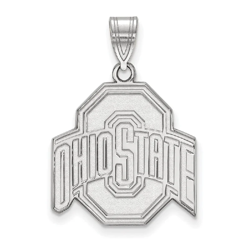 Fashion-Forward Jewelry At Incredible Prices 10k White Gold Ohio State Large Logo Pendant Fashion-Forward Jewelry At Incredible Prices 10k White Gold Ohio State Large Logo Pendant