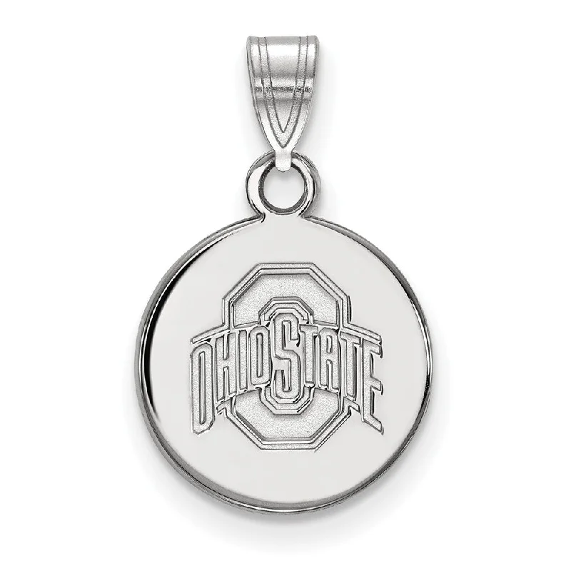 Grab Your Favorite Jewelry At The Lowest Prices 10k White Gold Ohio State Small Disc Pendant Grab Your Favorite Jewelry At The Lowest Prices 10k White Gold Ohio State Small Disc Pendant