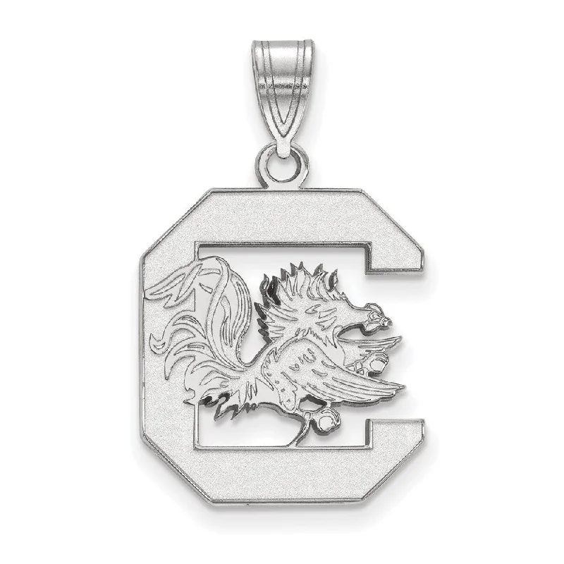 High-Quality Jewelry At A Fraction Of The Cost 10k White Gold South Carolina Large Logo Pendant High-Quality Jewelry At A Fraction Of The Cost 10k White Gold South Carolina Large Logo Pendant