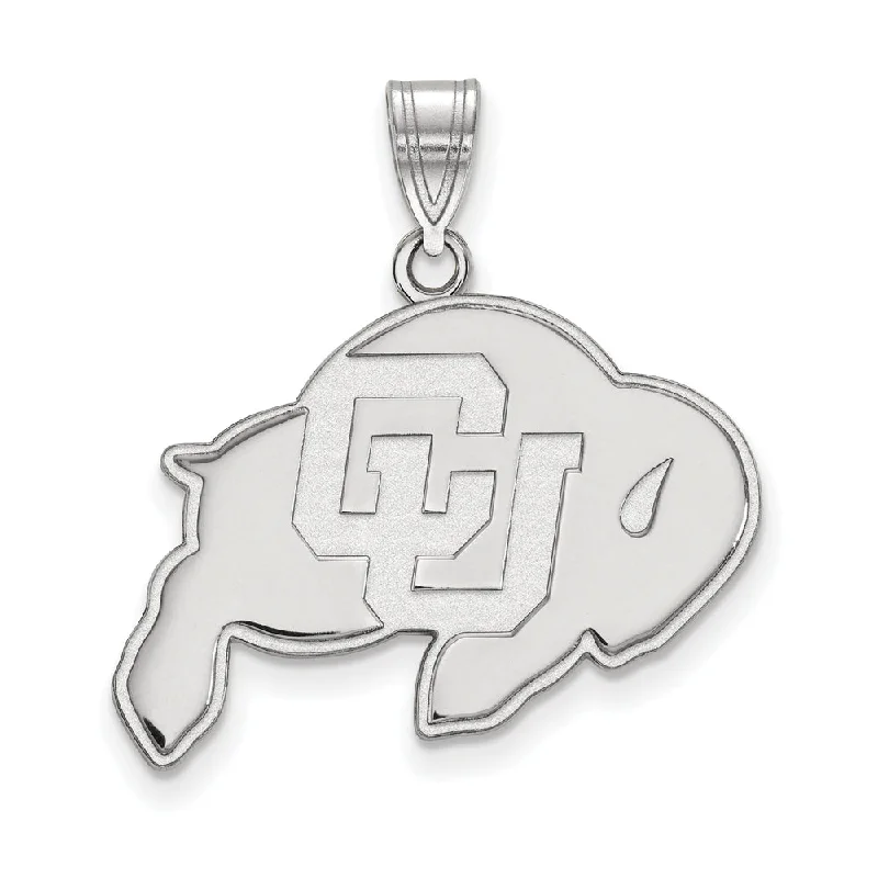 Limited-Stock Jewelry Sale – Once It's Gone, It's Gone 10k White Gold U of Colorado Large 'CU' Mascot Pendant Limited-Stock Jewelry Sale – Once It's Gone, It's Gone 10k White Gold U of Colorado Large 'CU' Mascot Pendant