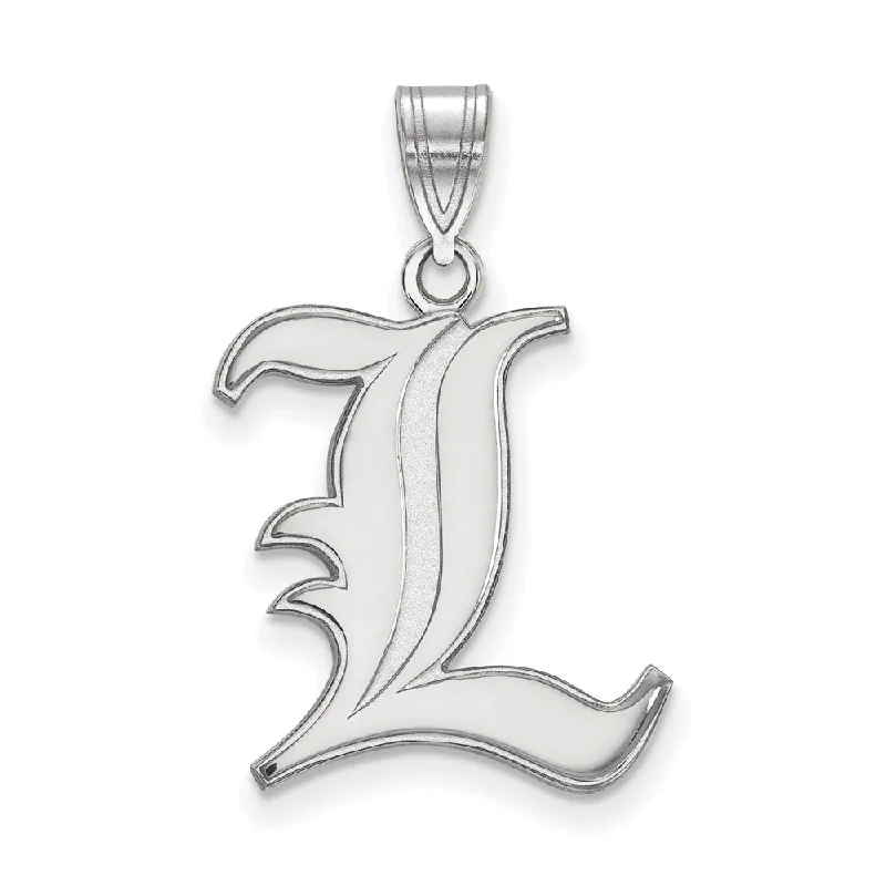 Don't Miss Our Biggest Jewelry Sale Of The Season 10k White Gold U. of Louisville Large 'L' Pendant