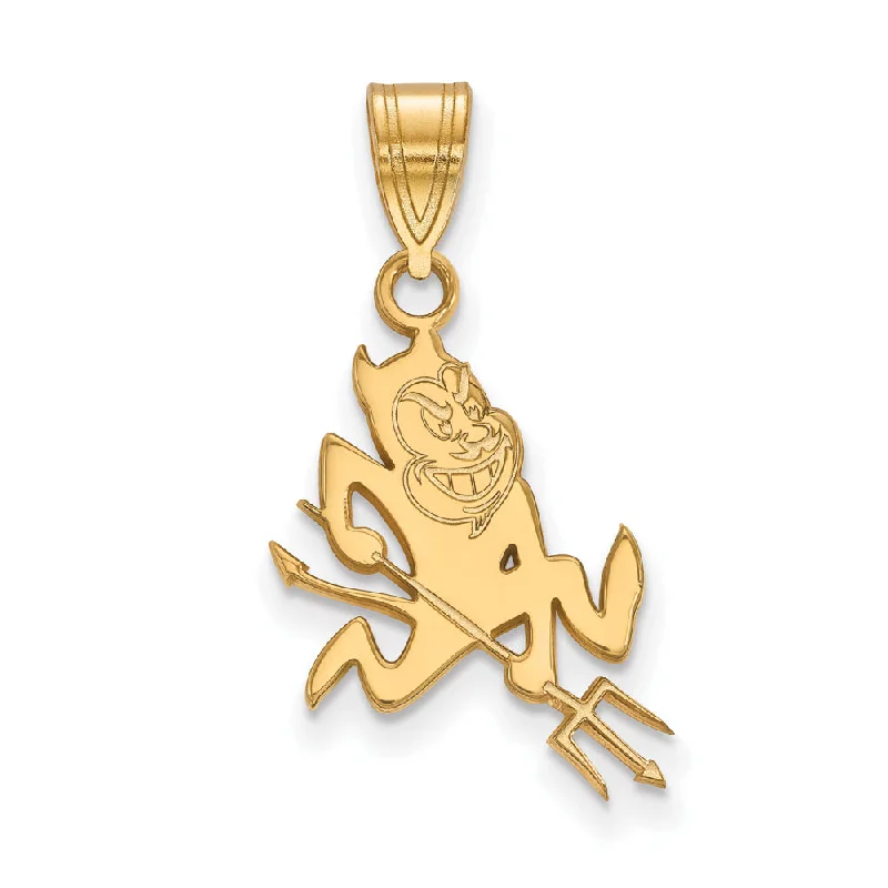 Last Chance To Shop High-End Jewelry At Markdown Prices 10k Yellow Gold Arizona State Large Mascot Pendant