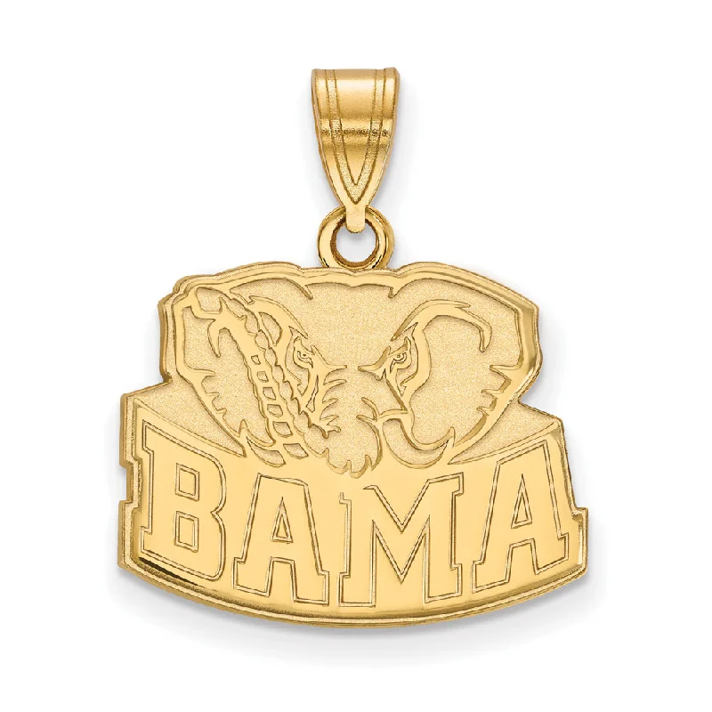Dainty Floral Jewelry For Feminine Elegance 10k Yellow Gold U. of Alabama Medium Pendant